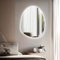 CROWNSHOP LED Bathroom Mirror(80X55cm) - Smart Wall Mounted Asymmetrical Bathroom Mirror with LED Lights with Anti-Fog & 3 Colour Temperatures | Dimmable Touch Control | IP54 Waterproof