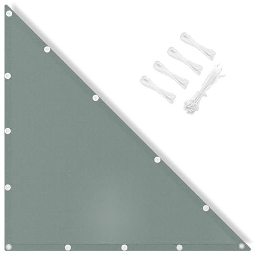 IOAOI Toldo parasol impermeable de 5 x 6 x 7.81 m, toldo triangular recto, 95% de bloqueo UV con cuerda gratuita, toldo de protección solar para exteriores, jardín, patio, césped, pérgola, cochera