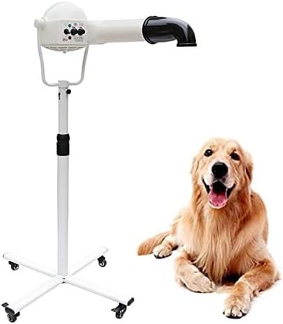 Asciugatrice per Cani 2200 W, asciugatrice per Animali Domestici Altezza Regolabile, Asciugatrice per Toelettatura ad Alta Velocità, Set di Supporto per Asciugatrice per Asciugacapelli CaniAnimali Dom