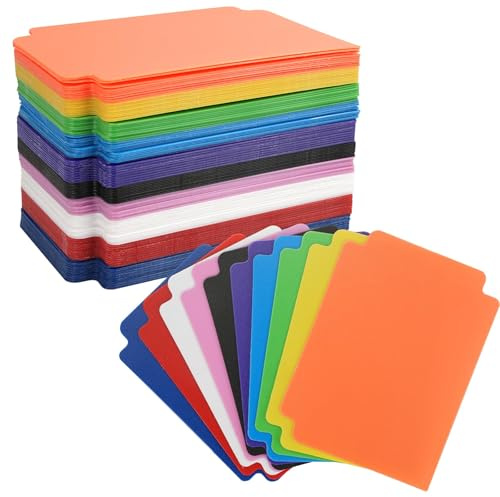 100 Pieces of Card Dividers for Trading Card Storage, 10 Colours