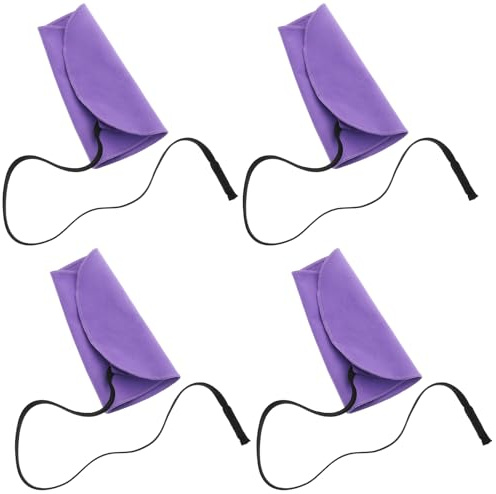 Classicseali 4 Stück Saxophon Reinigungstuch, Klarinette Putztuch, Flöte Reinigungstuch für Innenrohr, Klarinetten Zubehör, Saxophone Cleaning Cloth (Lila)