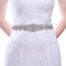 TOPQUEEN Glitzer Kristall Strass Gürtel Satin Schärpe Brautgürtel für Hochzeit Party Brautjungfernkleider (Schwarz)