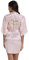 Vlazom Peignoir Satin Femme Robes de Chambre et Kimonos de Mariée Robes de Chambre Soie Court Kimono Col V avec Ceinture,Rose For Maid Of Honor,L