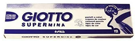 Giotto Supermina, 12 Buntstifte, Schwarz