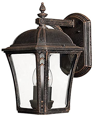 Licht-Erlebnisse Antike Außenwandlampe DONNA Aluminium Rustikal IP44 Vintage Lampen Hof Haustür Garten Balkon
