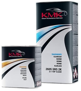 Barniz UHS 2K 2:1 Top Clear y Catalizador Rapido (Kit de 7,5 L) - para Uso Profesional para carrocería