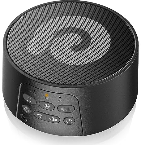 Dreamegg White Noise Machine, Sound Machine for Sleeping Baby, Kids, Adult (D3Pro-Black)