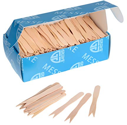 GRÄWE Juego de 500 tenedores desechables para patatas fritas (85 mm)
