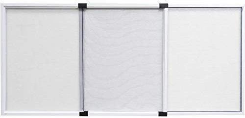 Zanzariere Estensibile in fibra di vetro con telaio in alluminio per finestre facile da montare (Bianca, H50x50/92 cm)