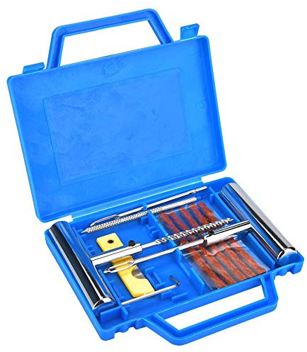 Nikou Kit de reparación de neumáticos 13Pcs Conjunto de herramientas de reparación de neumáticos antioxidantes con caja Fácil de transportar para motocicletas Automóviles