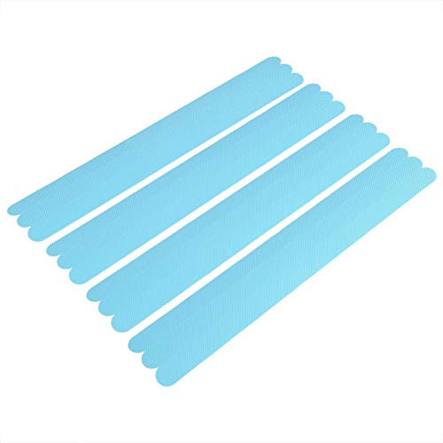 12 tiras antideslizantes, pegatinas de ducha antideslizantes de seguridad, pegatinas de bañera, apliques adhesivos antideslizantes para baño de 14,96 x 0,78 pulgadas(azul)