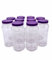 Truenova - Lot de 10 bocaux de rangement en plastique avec couvercles plats blancs de 1 L