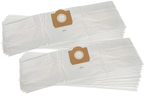 vhbw 20x sacs compatible avec Rowenta Wet & Dry 19 L + 20 L Container aspirateur - microfibres non tissées, blanc