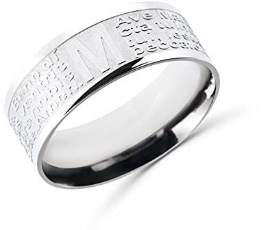 Anellissimo Anello Ave Maria donna uomo acciaio 316L - 22