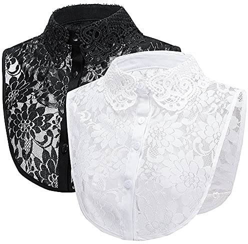 Elegtiskas Spitze Halbhemd Bluse Kragen Abnehmbarer Dickey Kragen Spitze Fake Kragen