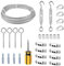 TooTaci 3mm Drahtseil Kit, 15M PVC-ummanteltes Kabel - 304 Edelstahl, M5 Spannschlösser & Spannungserhöhungsset für Gartenpflanzen, Bilderaufhängung, Lichtaufhängung