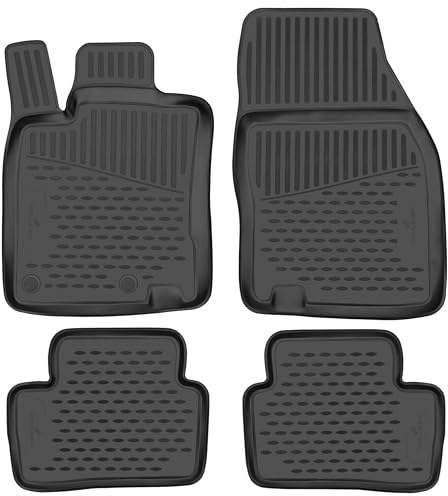 WALSER XTR Gummi Fussmatten Auto für Renault Kadjar (HA, HL) 06/2015-2018, 100% passgenaue Auto Fußmatten, robuste Universal Fußmatte Auto, Gummimatten Auto, Auto Fussmatten Gummi