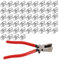 EMSea 50pcs Quincaillerie pour Porte-clés 1 Pouce Lanière Matériel de Porte-clés avec Outil de Pince Porte-clés pour Porte-clés et Fournitures de Matériel de Serrage de Bracelet
