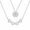 Kleeblatt Kette Silber 925 Damen Halskette Herzkette Silberkette Damen 925 mit Anhänger Herz Vierblättriges Kleeblatt Glückskette Glücksbringer Ketten Zirkonia Schmuck Weihnachtsgeschenke für Frauen