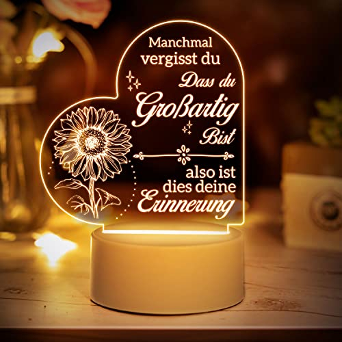 Vetbuosa Geschenke für Frauen - Gravur inspirierende Nachtlichter, Geschenke für beste Freunde, Schwestern, Kollegen, Muttertag Mama