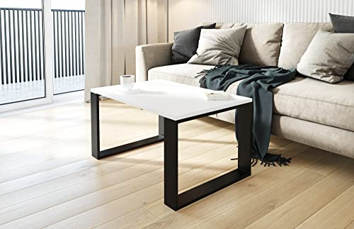 AKKE Couchtisch Wohnzimmertisch Beistelltisch Tisch Für Wohnzimmer Weiss 70 x 50 x 45