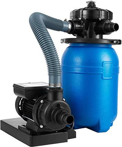 ZBPRESS Sand Filter Pump 1/3HP,10 Tank Sand Pool Filters for Above Ground Pools,2640 GPH,for Pools Up to 10000 Gallons,22 Pound Capacity