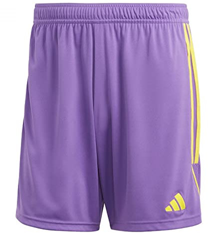 adidas Mens Shorts (1/4) Tiro 23 League Shorts, Active Purple/Team Yellow, IB8089, M