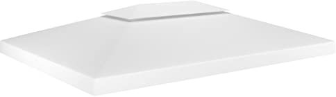 HIGSOSE Pavillon-Dachplane mit Kaminabzug 310 g/m² 4x3 m Weiß Ersatzdach Pavillon Pavillon Zubehör Pavillondach Wasserdicht Stabil Winterfest Dach für Pavillon Gartenpavillon Abdeckung