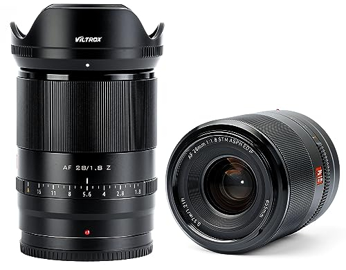 VILTROX AF 28mm F1.8 Z-Mount Obiettivo Full Frame Grandangolare Prime per Nikon Z30 Z50 Zfc Z5 Z6 Z7 Z5II Z6II Z7II Z9