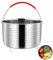 Panier Vapeur, Cuit-Vapeur en Acier Inoxydable 304, OD 21,6cm, Petit Cuit-Vapeur, Cuit-Vapeur en Acier Inoxydable avec Poignée en Silicone pour Cuire Les Légumes, Casseroles, 6L