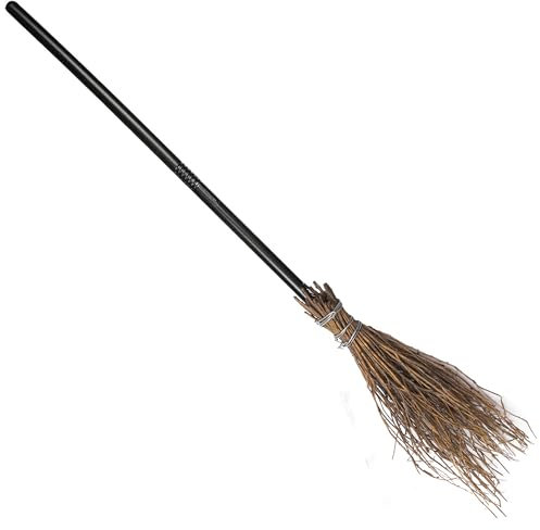 Witches Broomstick - 3 Piece Witches Broom for Witch Costume - Realistic Halloween Witch Broom for Witch Accessories 110cm Broom Stick Halloween Accessories for Kids and Adults