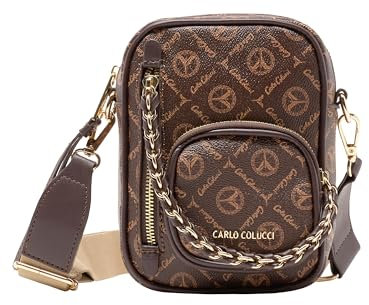 Carlo Colucci Tasche mit Logoprint Braun OS
