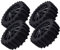 Peowuieu 4 StüCke 1/8 RC Offroad Buggy Schnee Sand Paddel Reifen Reifen Rad für HPI Baja, Schwarz