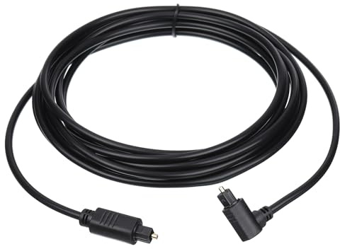 QUARKZMAN Fibre Ottico Audio Cavo 90 Grado Digitale Audio Ottico Cavo 14,7FT Lungo TOS Ottica Collegamento Cavo PVC Plastica Connettore per TV DVD Amplificatore Stereo Nero