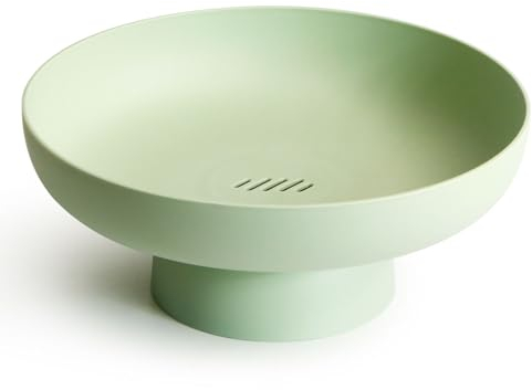 NUTRIUPS Fruit Bowls for The Kitchen Plastic Green Fruit Basket Decorative Fruit Bowl
