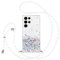 Pepmune Handyband Kompatibel mit Samsung Galaxy S24 Ultra 5G Hülle mit Band Glitzer Transparent Case Silikon Schutzhülle mit Kordel zum Umhängen Mädchen Handyhülle für Samsung S24 Ultra Transparent