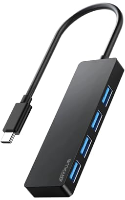 ANYPLUS Adaptateur USB C vers USB 3.0 Hub Multiport 4 Ports 5Gbps Compatible MacBook, Mac Pro, iMac, Surface, XPS, Flash Drive, Mobile HDD