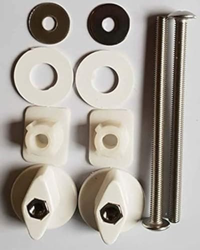 Toilet Seat Replacement Back Nuts Bottom Fixing Bolt Toilet Seat Hinges Screws Washers Kit