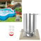 YUENFONG 12L Poolheizung Feuertonne mit Feuer Brennholz Poolheizung aus Edelstahl, mit 36-38mm Anschlüsse & Feuerfeste Matte, Poolofen Pool Heizungen für Schwimmbäder