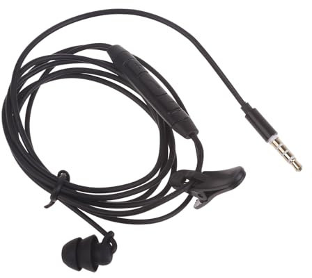 LUCKGONI Einseitiger Kopfhörer mit Mikrofon, In-Ear-Stereo-auf-Mono-Ohrhörer, einseitiger Kopfhörer, 3,5-mm-Klinkenstecker, Metallgeräuschisolierung