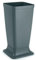 AC - Paragüero de plástico - Modelo Wet - Soporte para Paraguas Cuadrado para Entrada de oficinas, Negocios, hogar - Fabricado en España - 51,5 x 26 x 26 cm - Gris