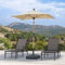 PURPLE LEAF Parasol de Jardin Extérieur Inclinable, Parasol Rectangulaire 1,2 x 1,8 m en Aluminium, Parasol Balcon en Teck Anti-Vent et Anti-UPF, pour Plage, Terrasse, Patio, Kaki