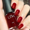 DMQ Red Glitter Nail Varnish - Christmas Red Shimmer, Burgundy Metallic Nail Polish, Long Lasting & Quick Drying Gel for DIY Manicure