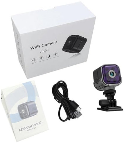GREOHNMPAW AS03 Mini Camera Smart Home Security Camera HD 1080P Wireless Security Surveillance Built-in Battery 960mAh Night Cam
