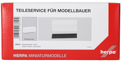 Herpa Zubehör Teileservice Getränkekoffer 7,82m (2 Stück) im Maßstab 1:87, Miniatur Modell, Kunststoff, Weiß