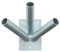 vidaXL Supporto per Bandiera Argento Uso Esterno Costruzione in Metallo Resistente Tiene Fino a 3 Bandiere Design Contemporaneo Balconi e Giardini Finitura Lucida con Facile Manutenzione Supporto