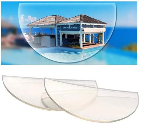 1pair Reusable Lenses Bifocal Liquid, Stick-on Bifocal Lenses Glasses Lens Replacement Patch, Stick-on Reading Glasses Lens,Stick on Bifocal Presbyopic Lenses Reading Glasses Lens (200)