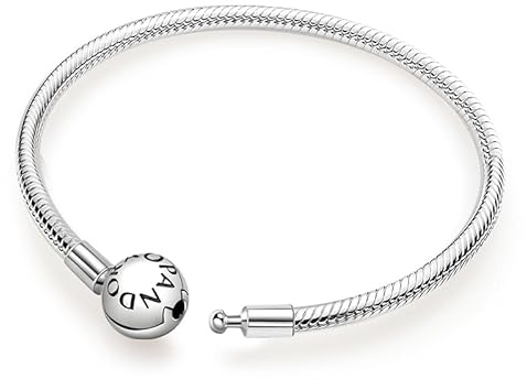 ZHUOMOT Charm Armband Silber 925 Damen, Armbänder Moments Schlangenketten Armband,Kugelförmiger Bettelarmband 17cm,Silber Anhänger Bracelet, Geburtstags Weihnachten Geschenk für Frauen Freundin Mama