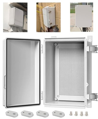 Verteilerkasten Außen,Verteilerkasten Außen Wasserdicht Aufputz,IP67 Verteilerschrank Industriegehäuse Schaltkasten,Anschlussdose Wasserdicht,ABS-Kunststoff,Für Den Außenbereich Geeignet(30x20x15cm)