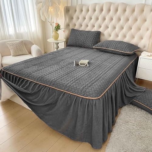 YSZBD Bettrock Mit Spitze Bed Skirts & Valances Betthusse 180x200 Boxspringbett 3 Seiten Bett Hussen Umrandung Mattress Cover(d3,180x200cm)